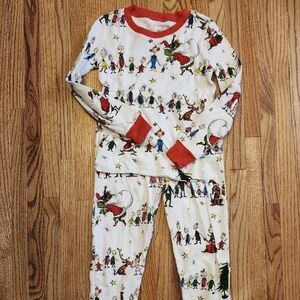 Grinch Pottery Barn Kids pajamas. Size 8